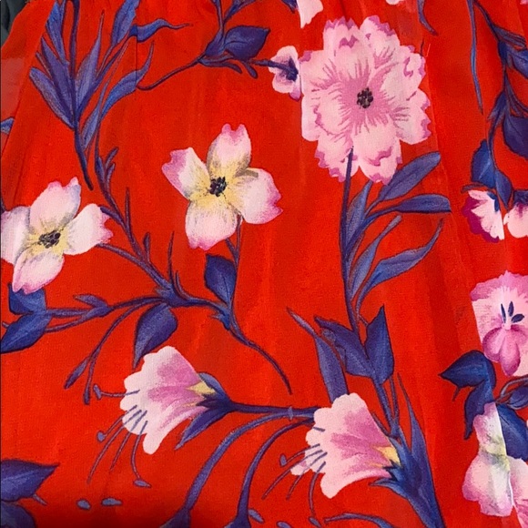 Floral Red Summer Maxi Dress - Picture 3 of 3